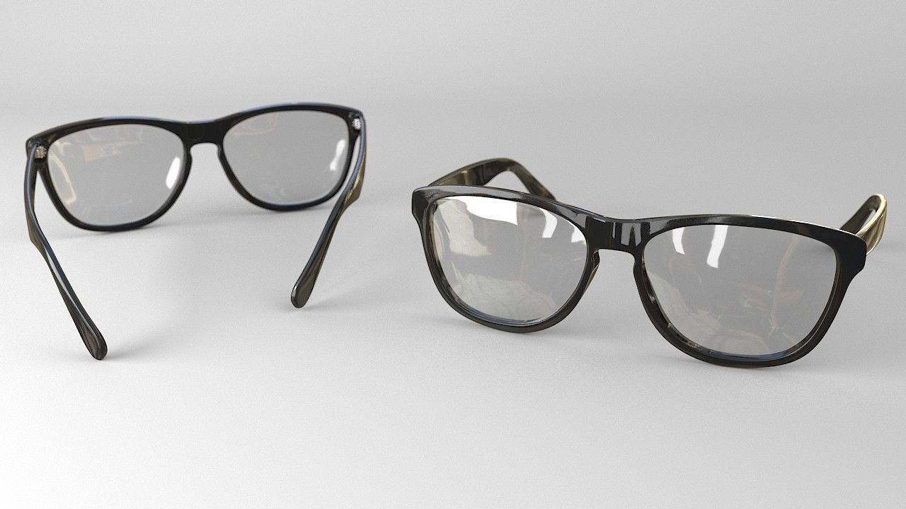 realistics glasses 3d model Free 3D model_2