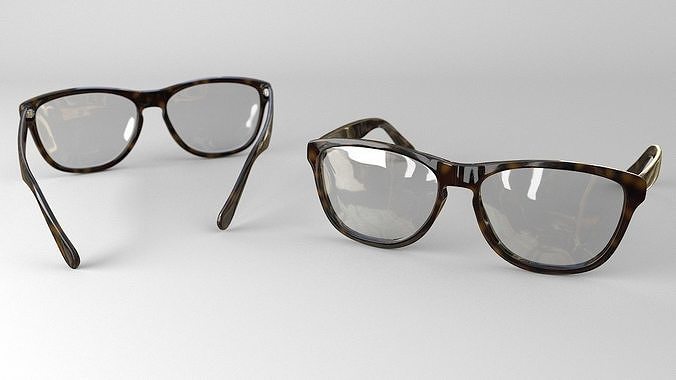 realistics glasses 3d model Free 3D model