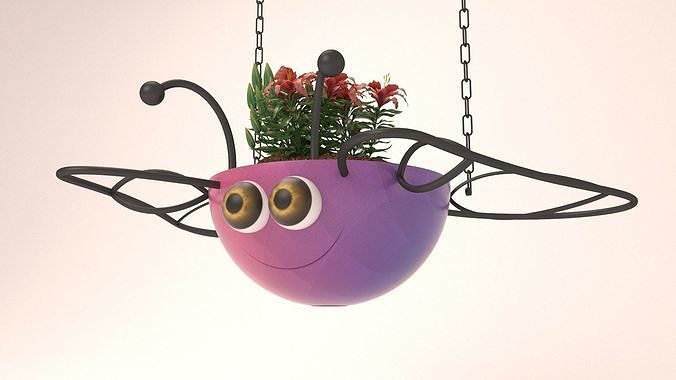 Butterfly Hanging Basket - Flowepot 3D print model
