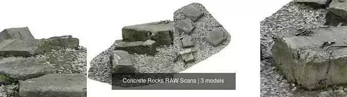 Concrete Rocks RAW Scans