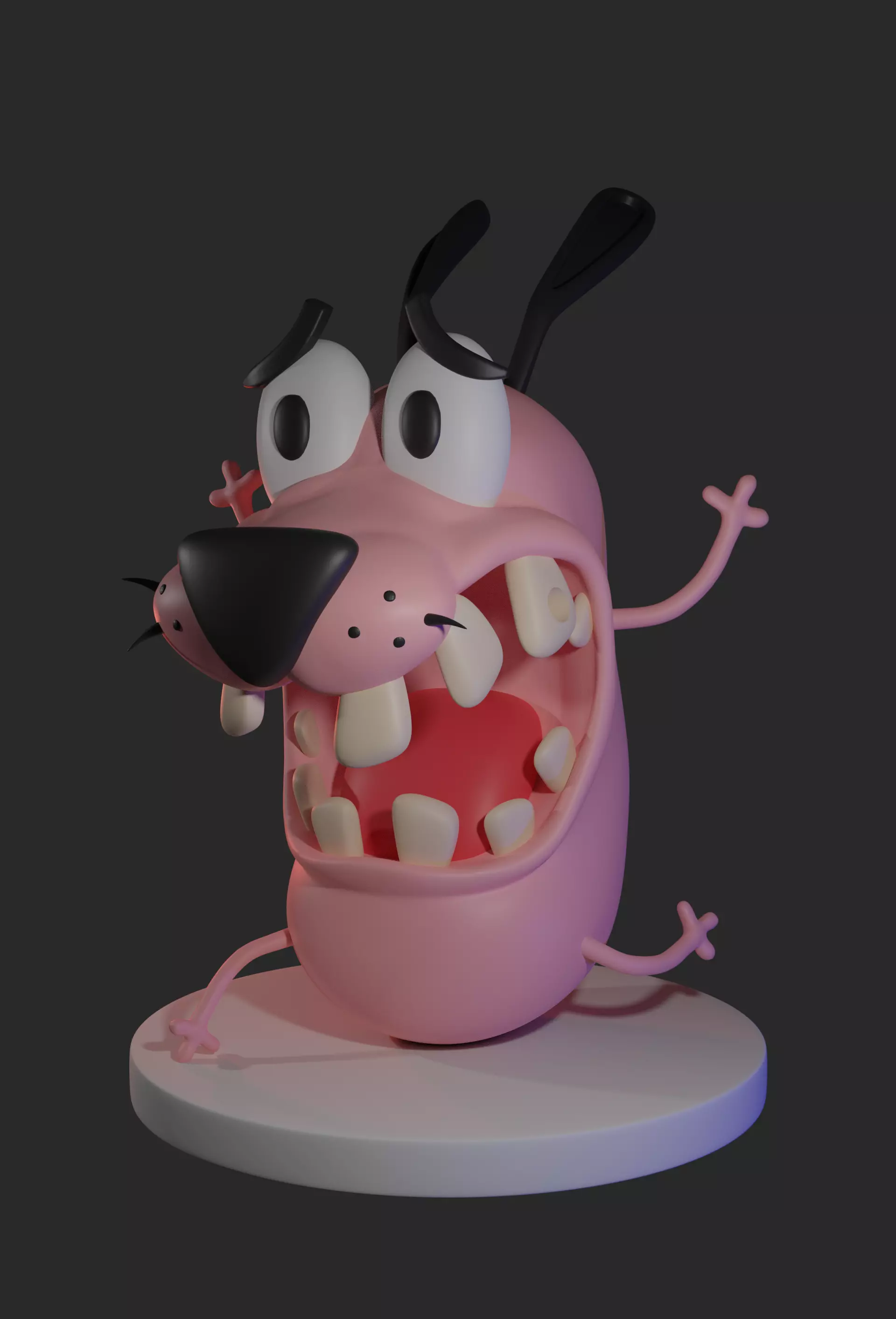 Courage the Cowardly Dog 3D print model_0