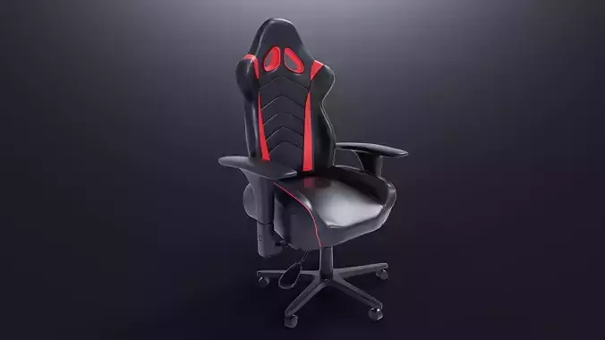 gaming chair Low-poly 3D model