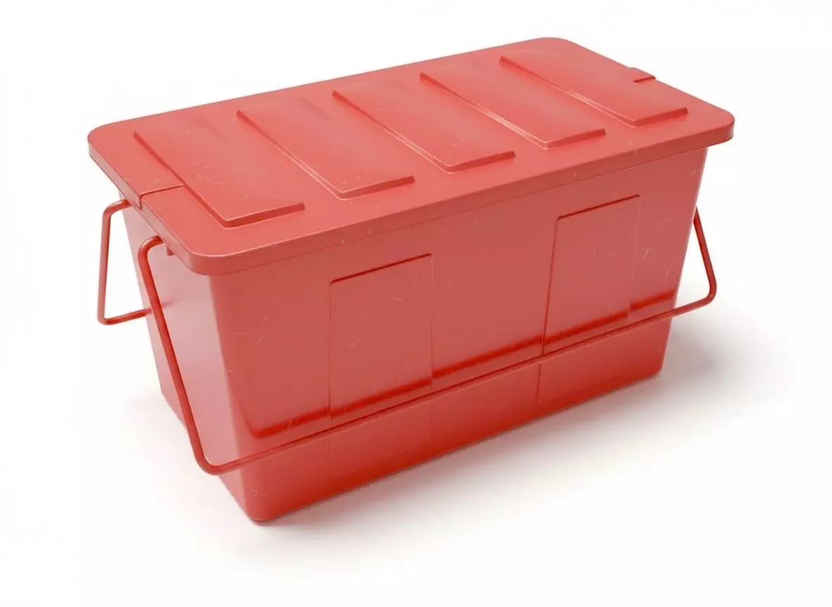Plastic Box 3D Model Low-poly 3D model_0
