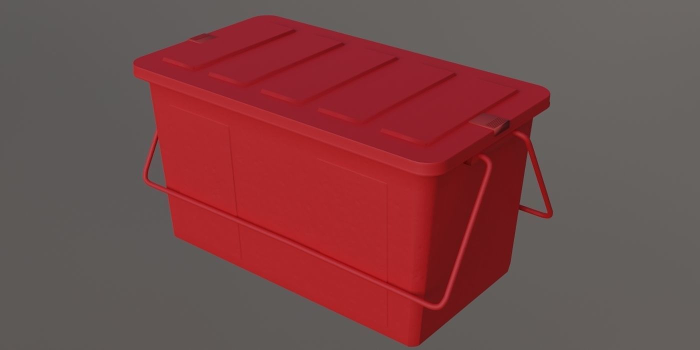 Plastic Box 3D Model Low-poly 3D model_16