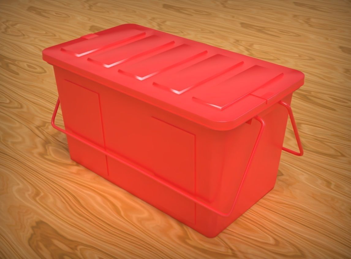 Plastic Box 3D Model Low-poly 3D model_9