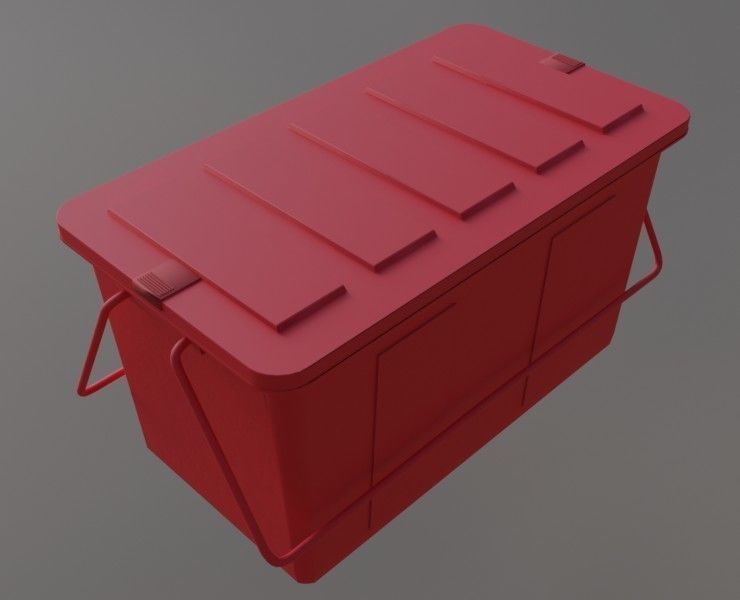 Plastic Box 3D Model Low-poly 3D model_14