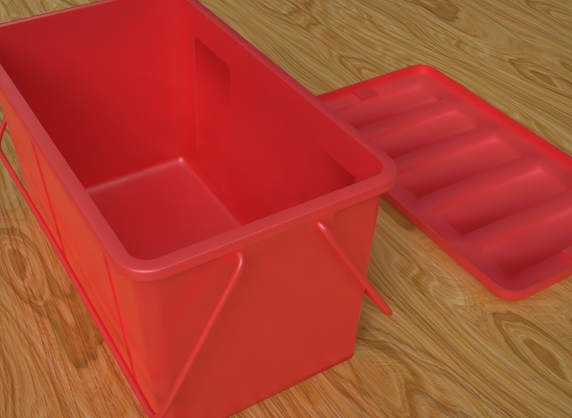 Plastic Box 3D Model Low-poly 3D model_5
