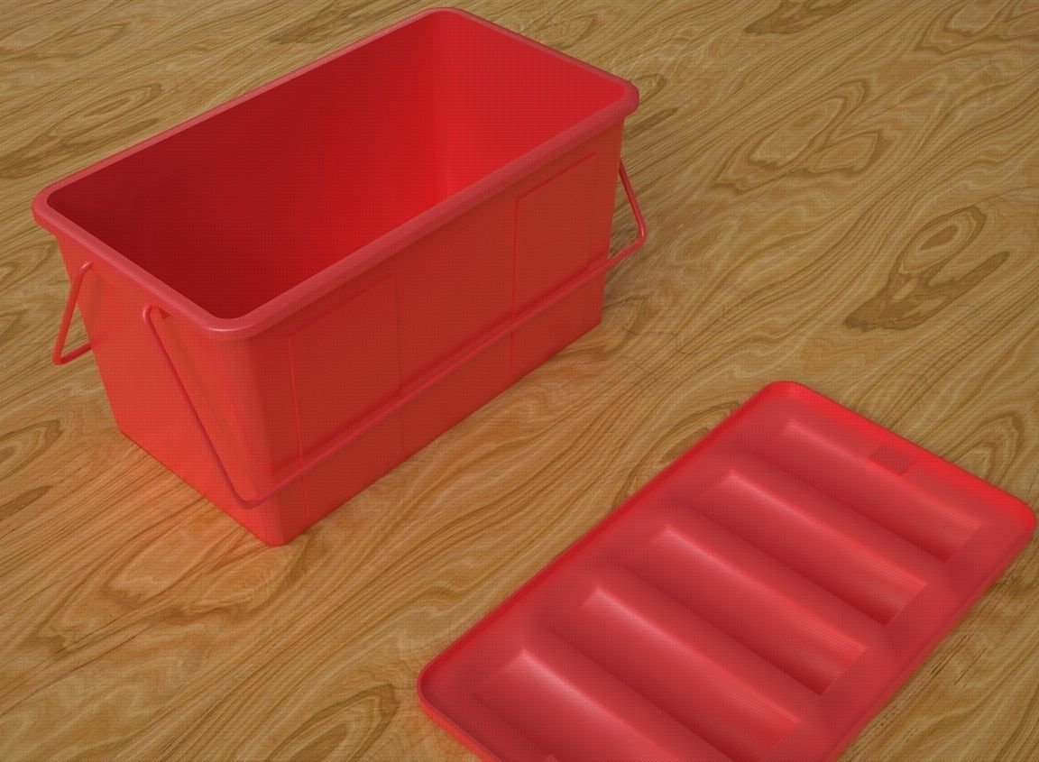 Plastic Box 3D Model Low-poly 3D model_4
