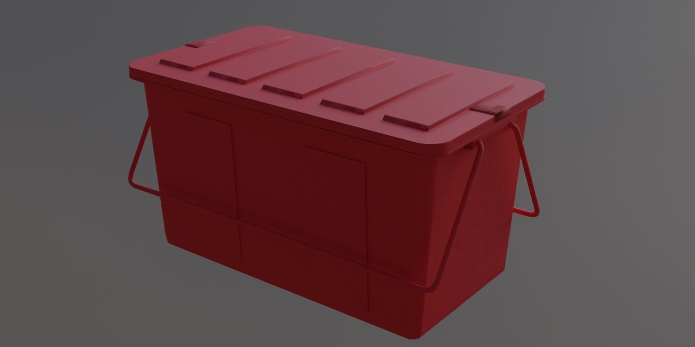 Plastic Box 3D Model Low-poly 3D model_17