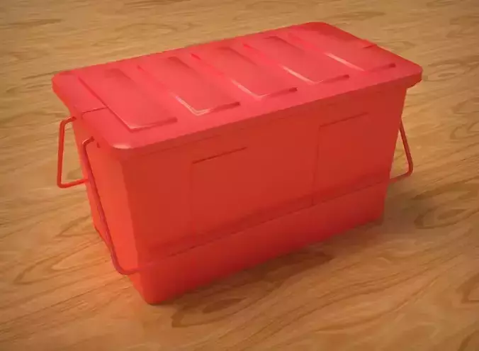 Plastic Box 3D Model Low-poly 3D model