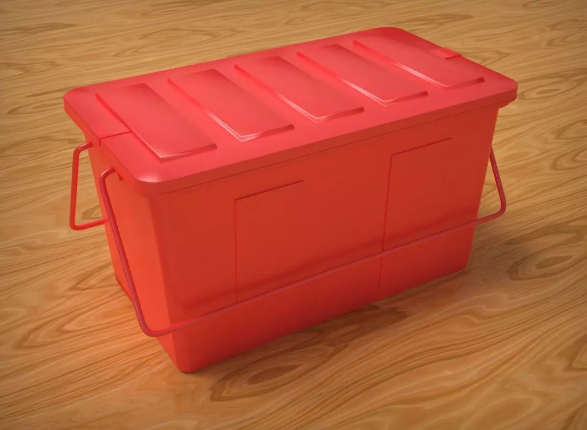 Plastic Box 3D Model Low-poly 3D model_3