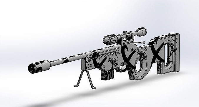 Weapon sniper rifle 3D model