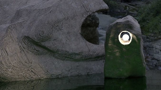 Rock light scenary Free 3D model