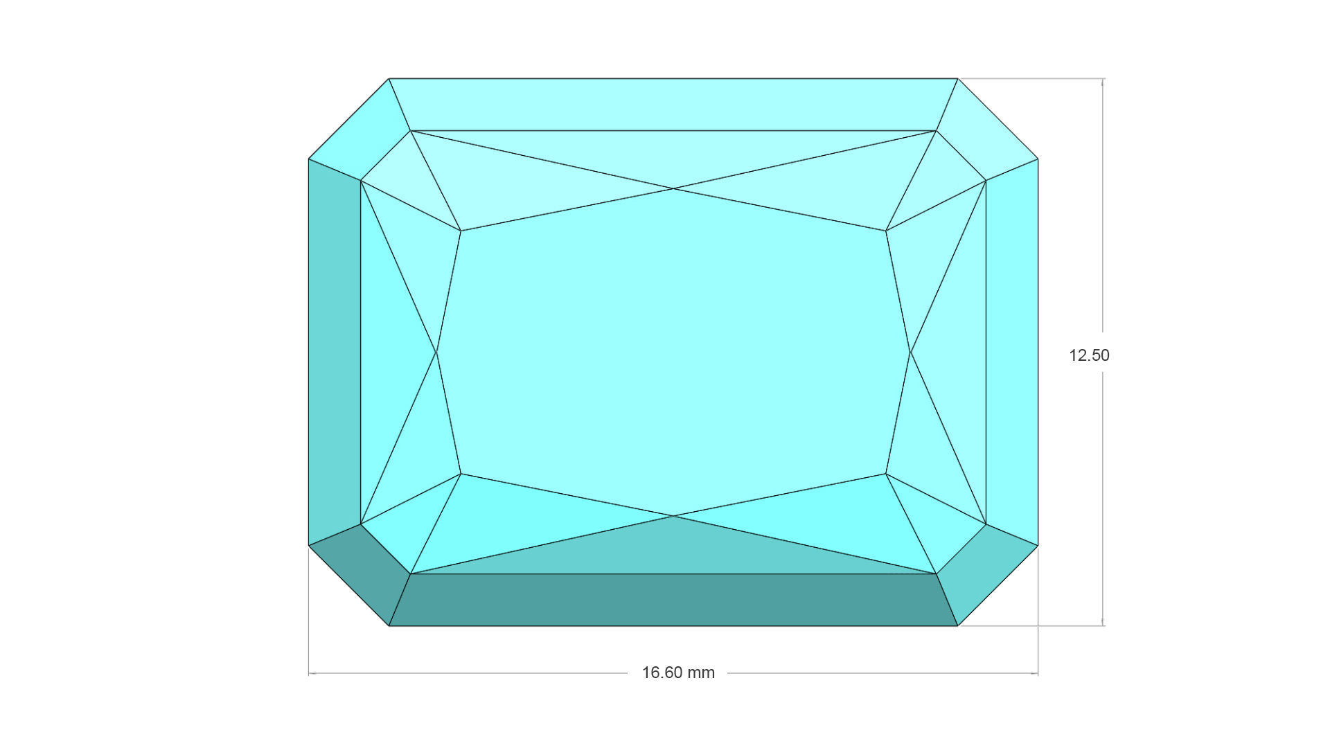 3D model Solitaire Radiant Cut EL Ring-CL 3D print model_9