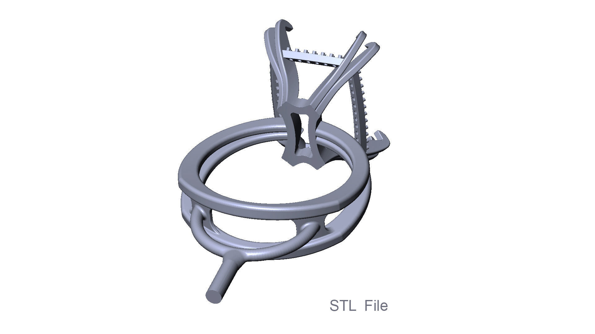 3D model Solitaire Radiant Cut EL Ring-CL 3D print model_12