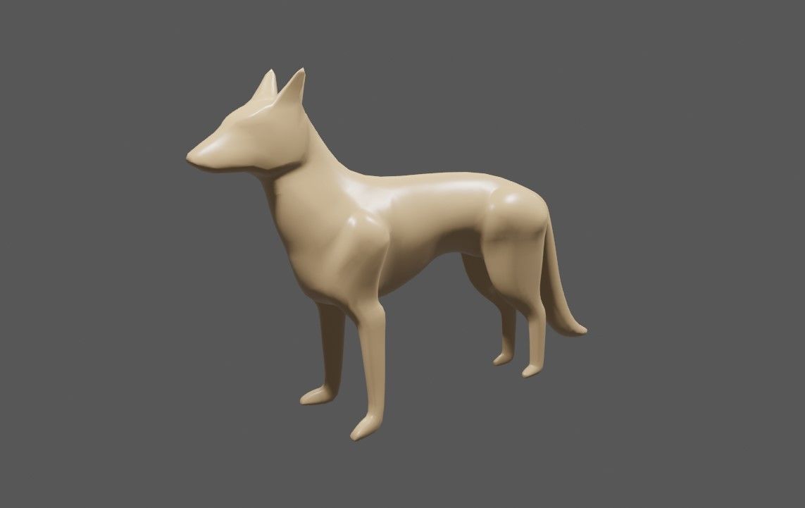 Dog - Fox - Miniature - Toy 3D print model_1