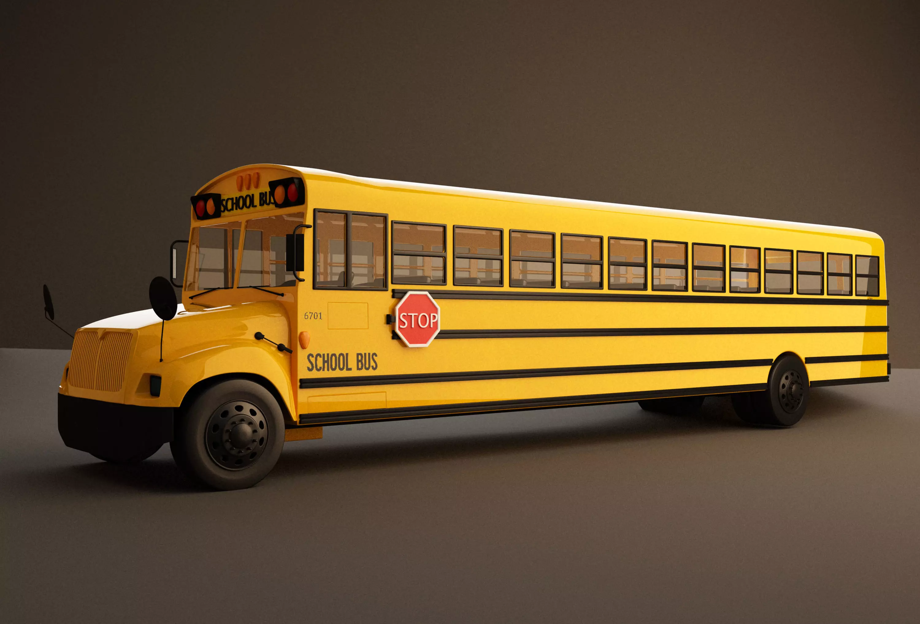 School Bus 3D model_0