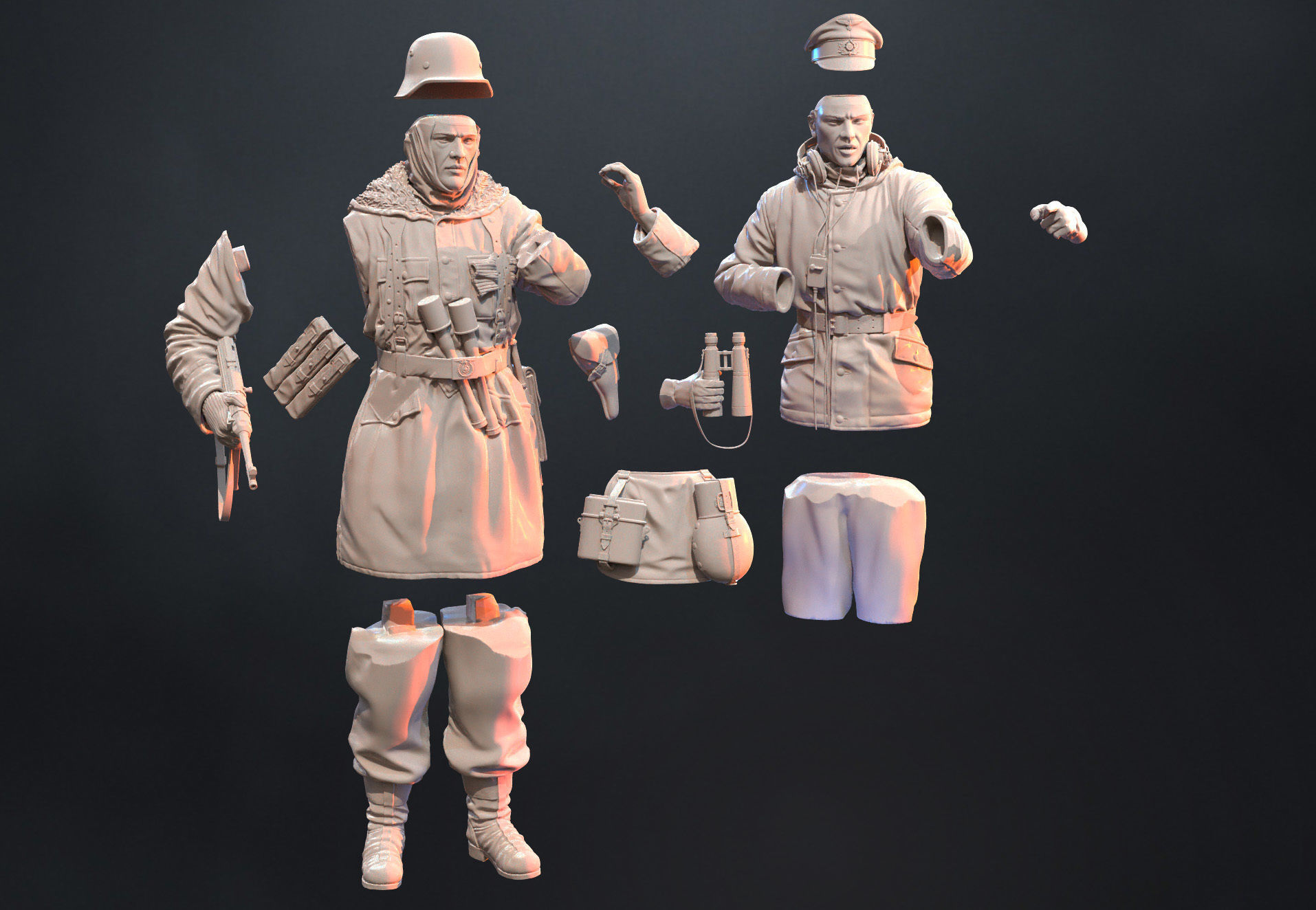 GERMAN SOLDIERS 1 35 SCALE 3D print model_3