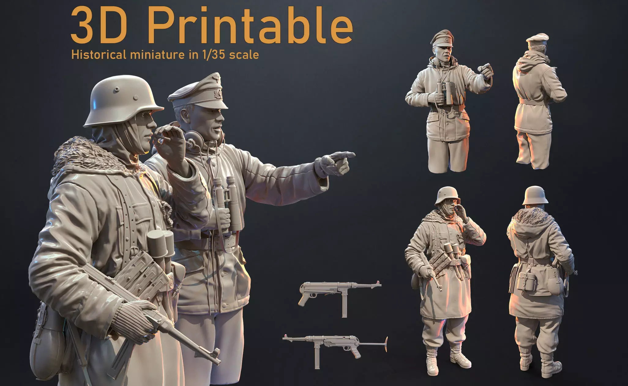 GERMAN SOLDIERS 1 35 SCALE 3D print model_0