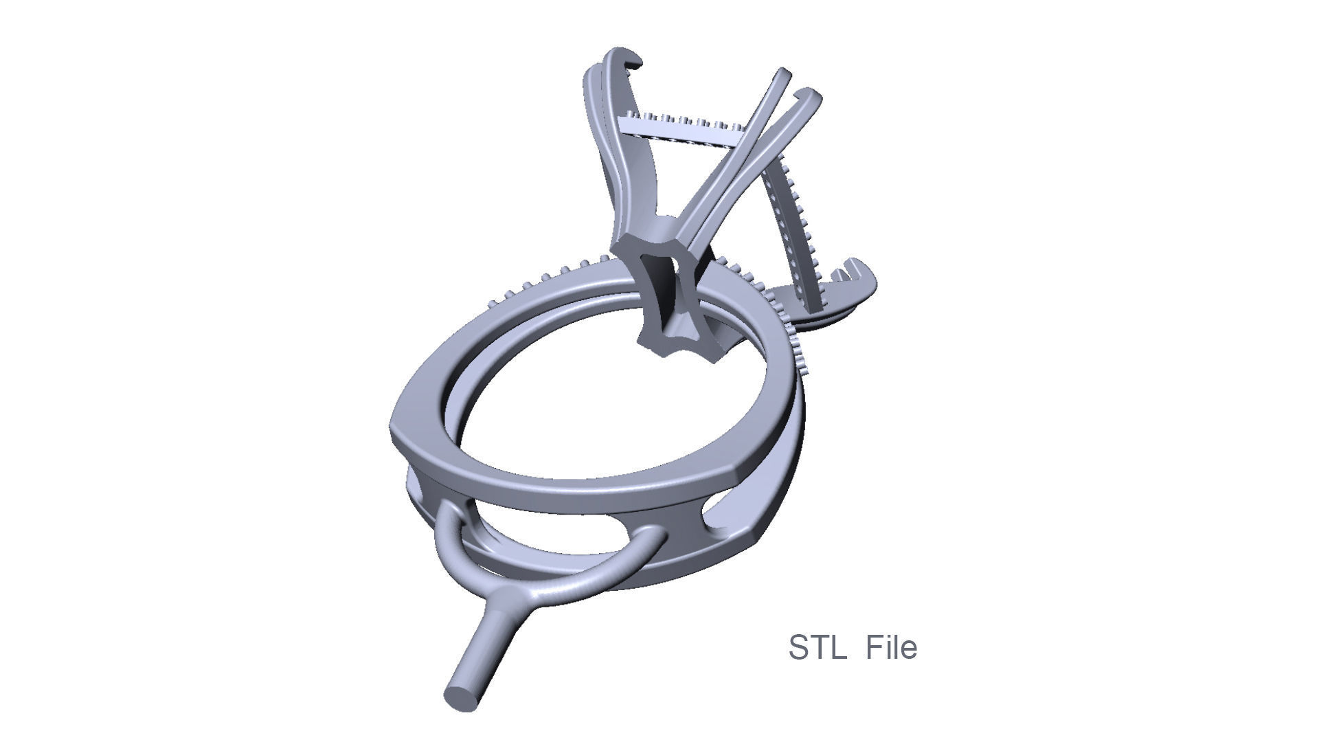 3D model Solitaire Radiant Cut EL Ring-PV 3D print model_11