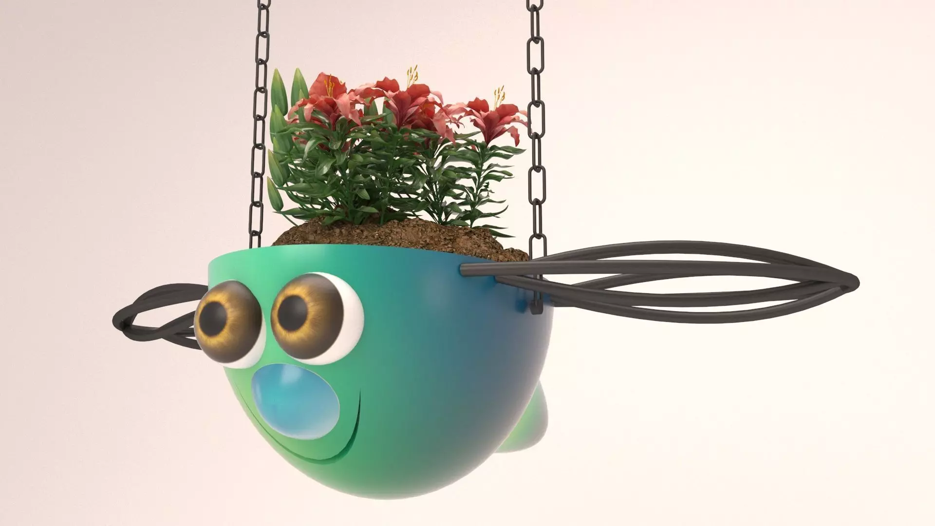 Flowerpot For Childrens - Beautiful Hanging Basket 3D print model_0