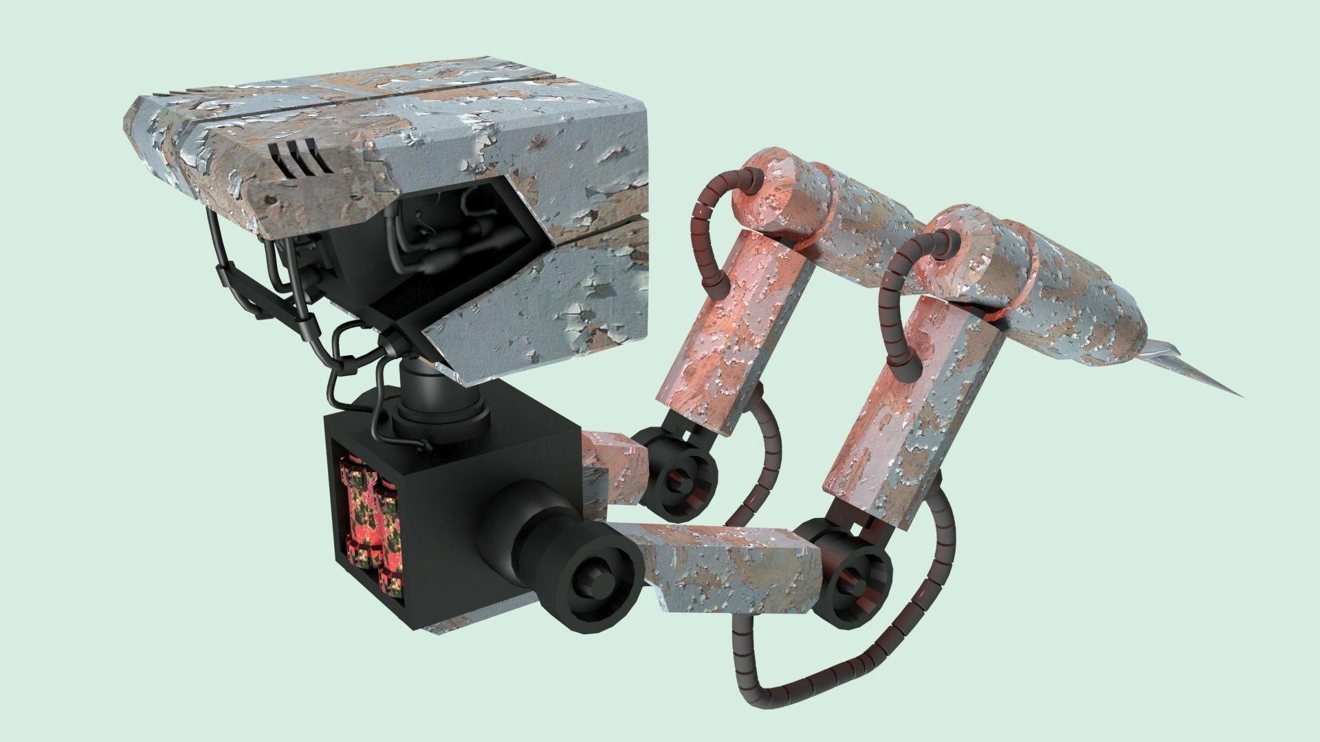 Robot star wars weapon 3D model_4