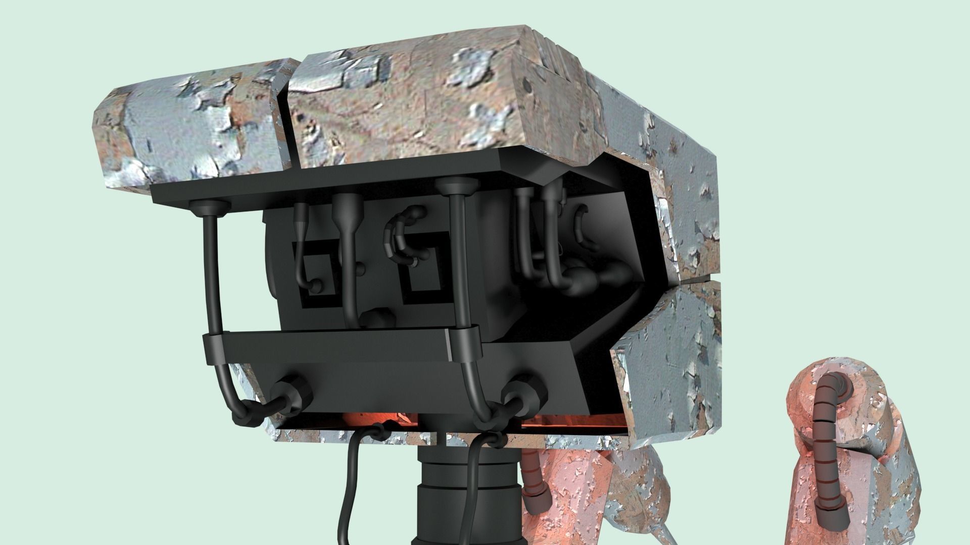 Robot star wars weapon 3D model_9