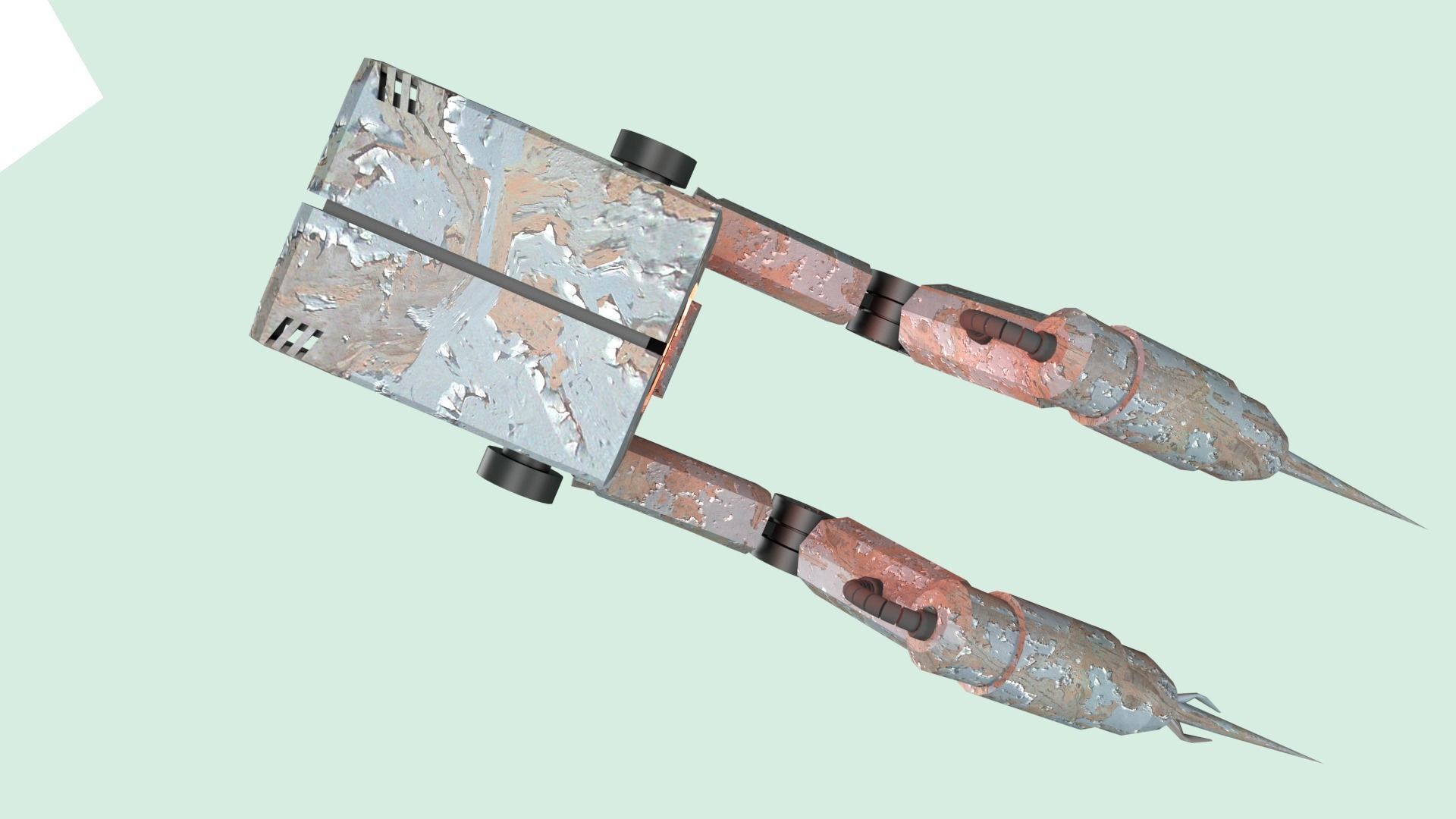 Robot star wars weapon 3D model_3