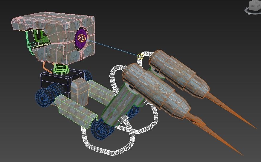 Robot star wars weapon 3D model_10