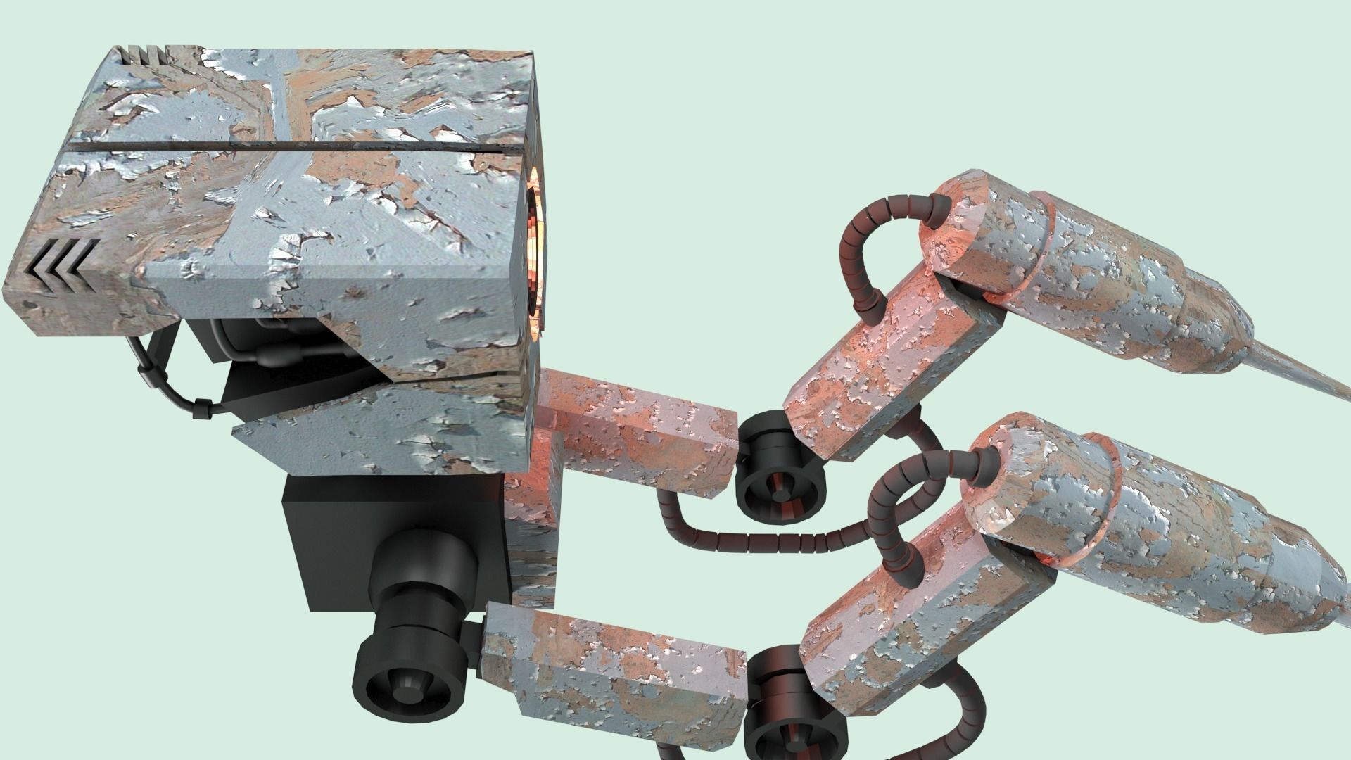 Robot star wars weapon 3D model_1