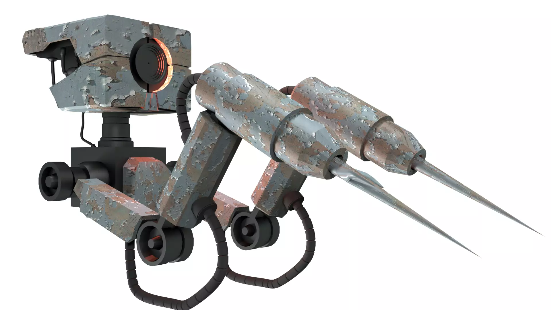 Robot star wars weapon 3D model_0