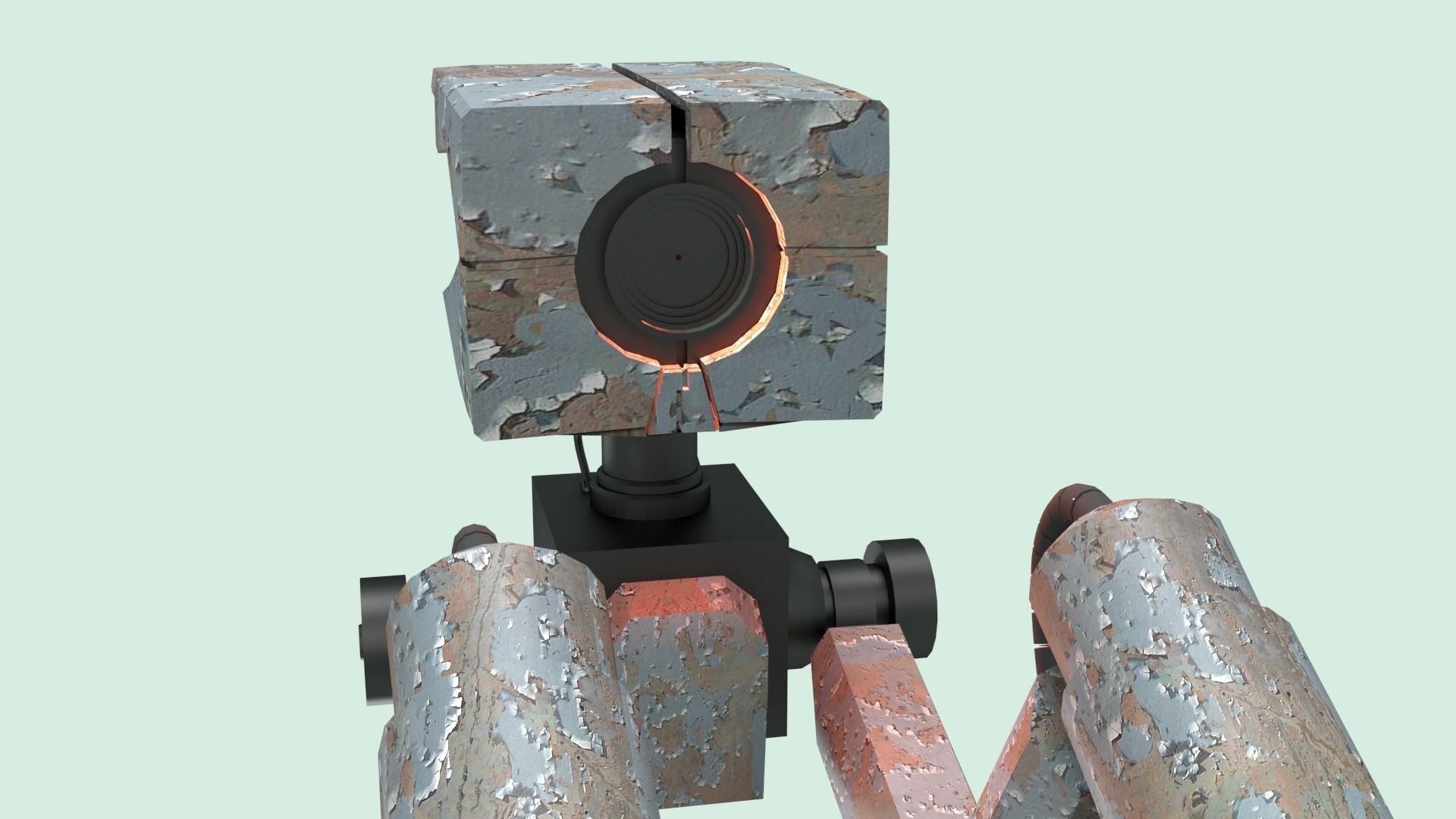 Robot star wars weapon 3D model_2