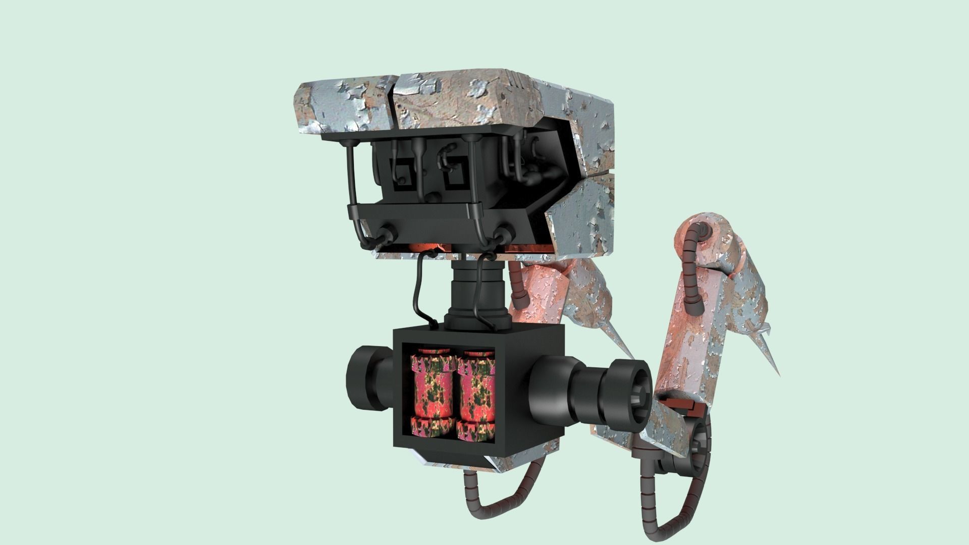 Robot star wars weapon 3D model_5