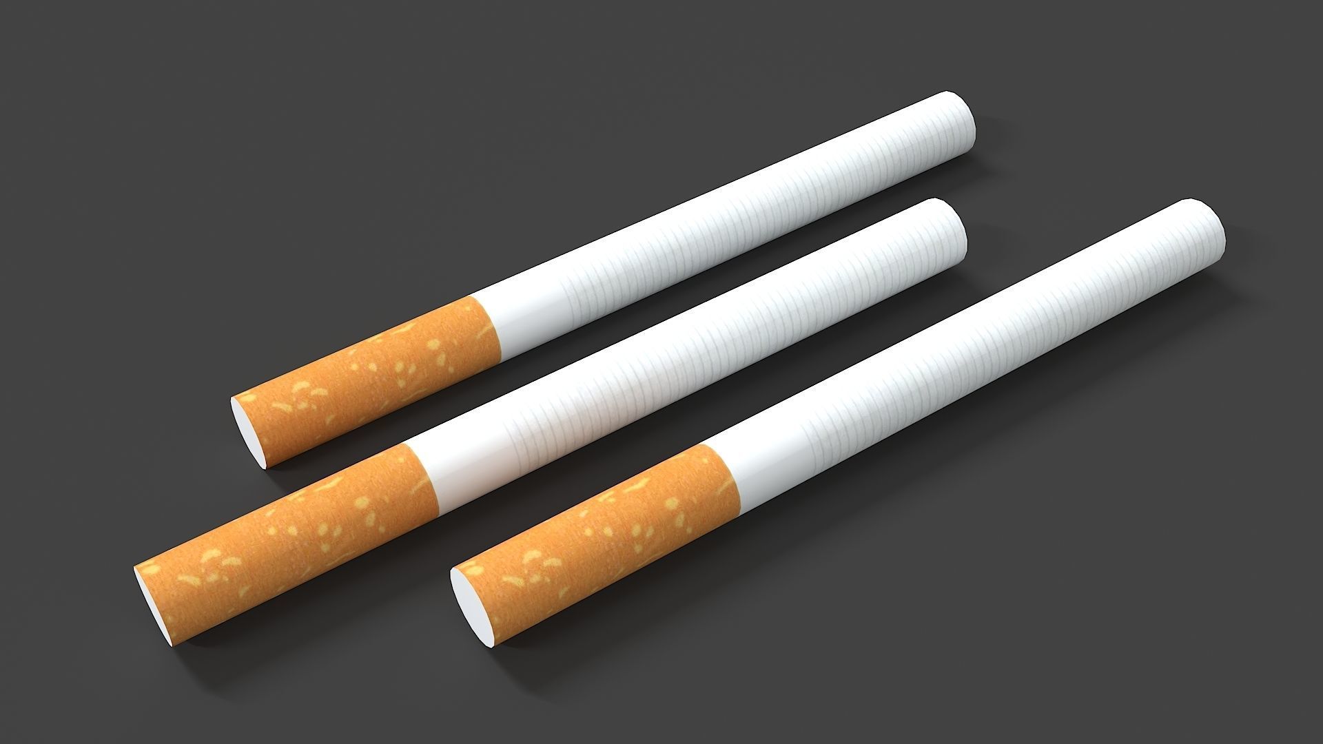 Lucky Strike cigarette pack with ashtray 3D model_4
