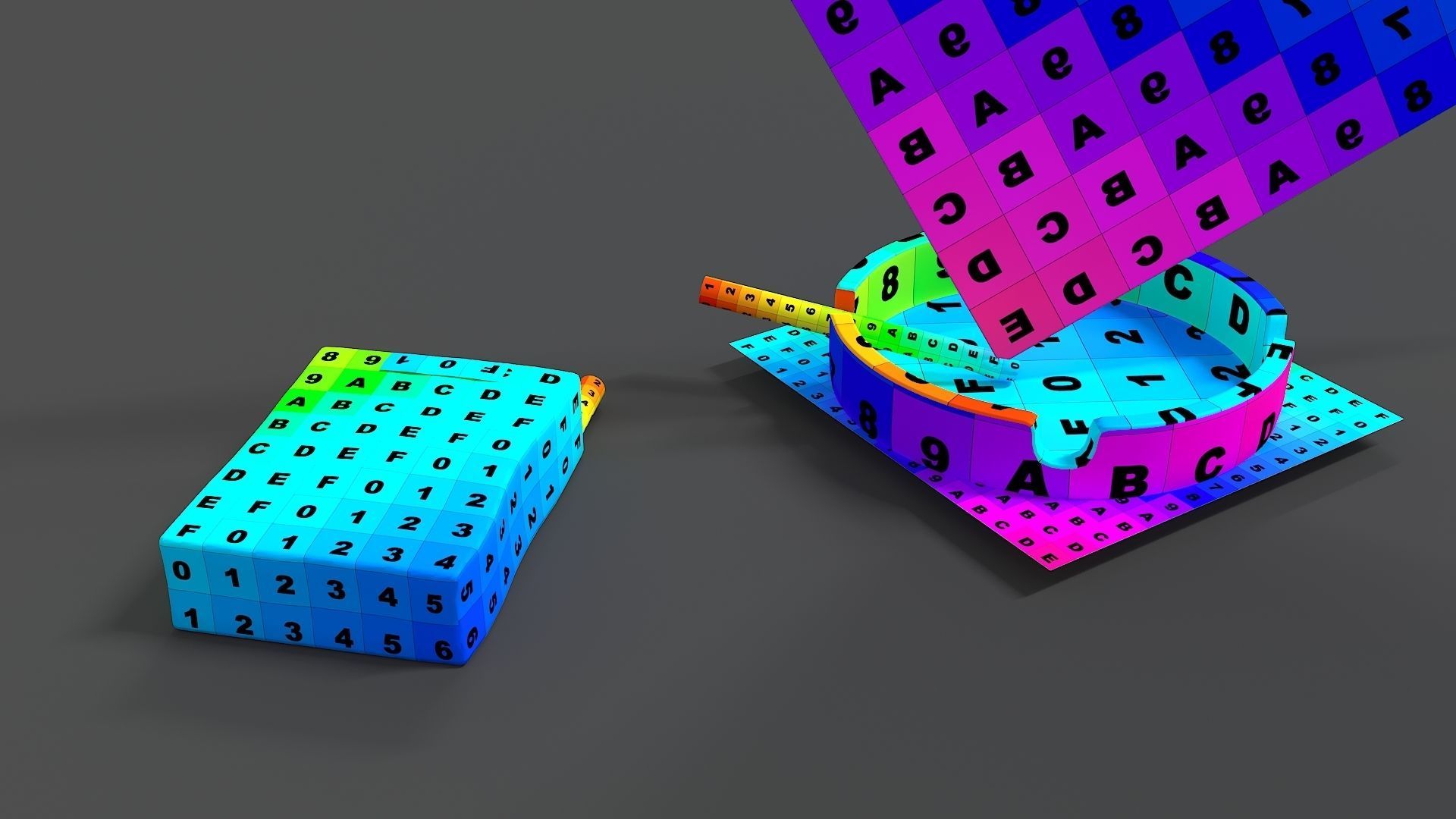 Lucky Strike cigarette pack with ashtray 3D model_9