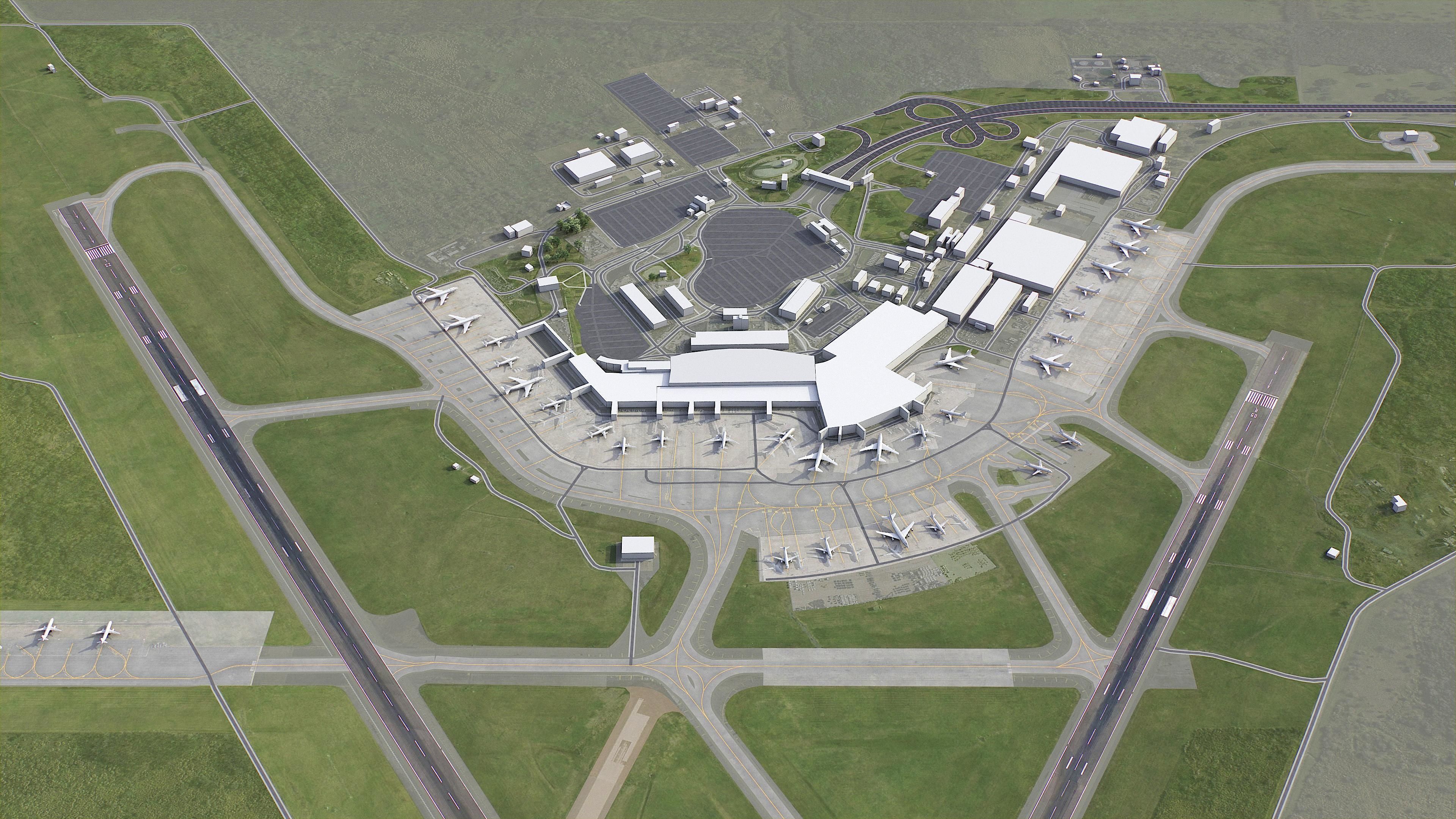 Buenos Aires Airport Low-poly 3D model_3