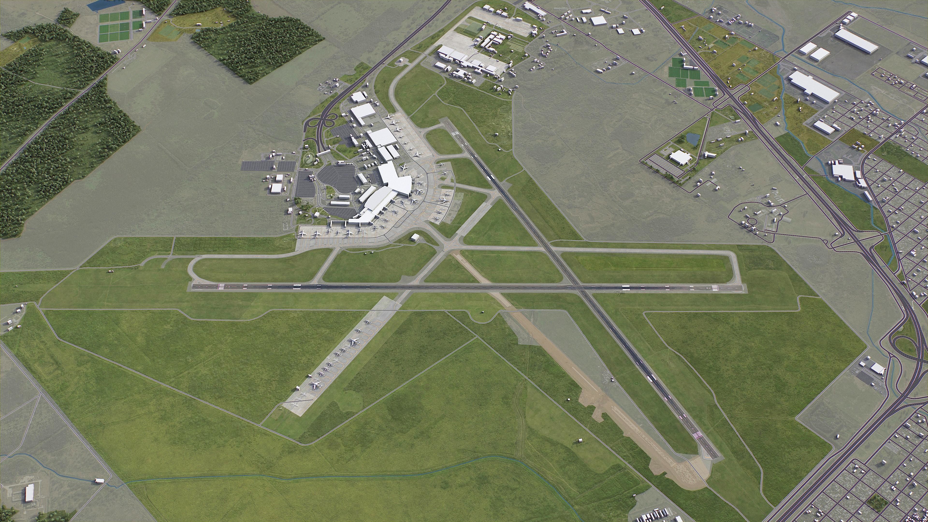 Buenos Aires Airport Low-poly 3D model_2
