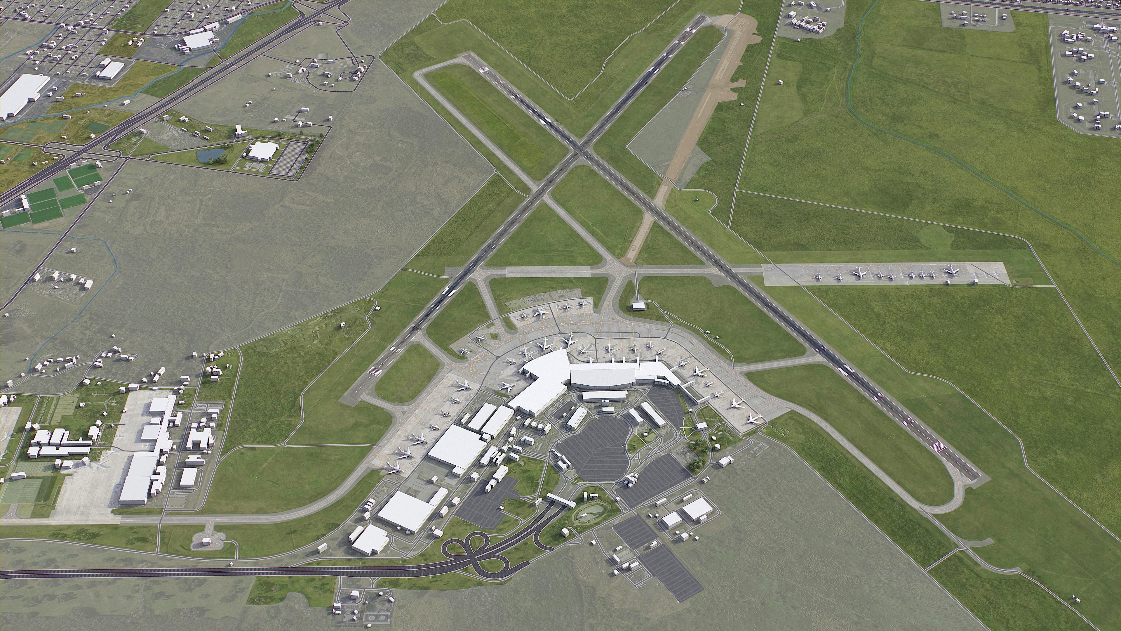 Buenos Aires Airport Low-poly 3D model_7