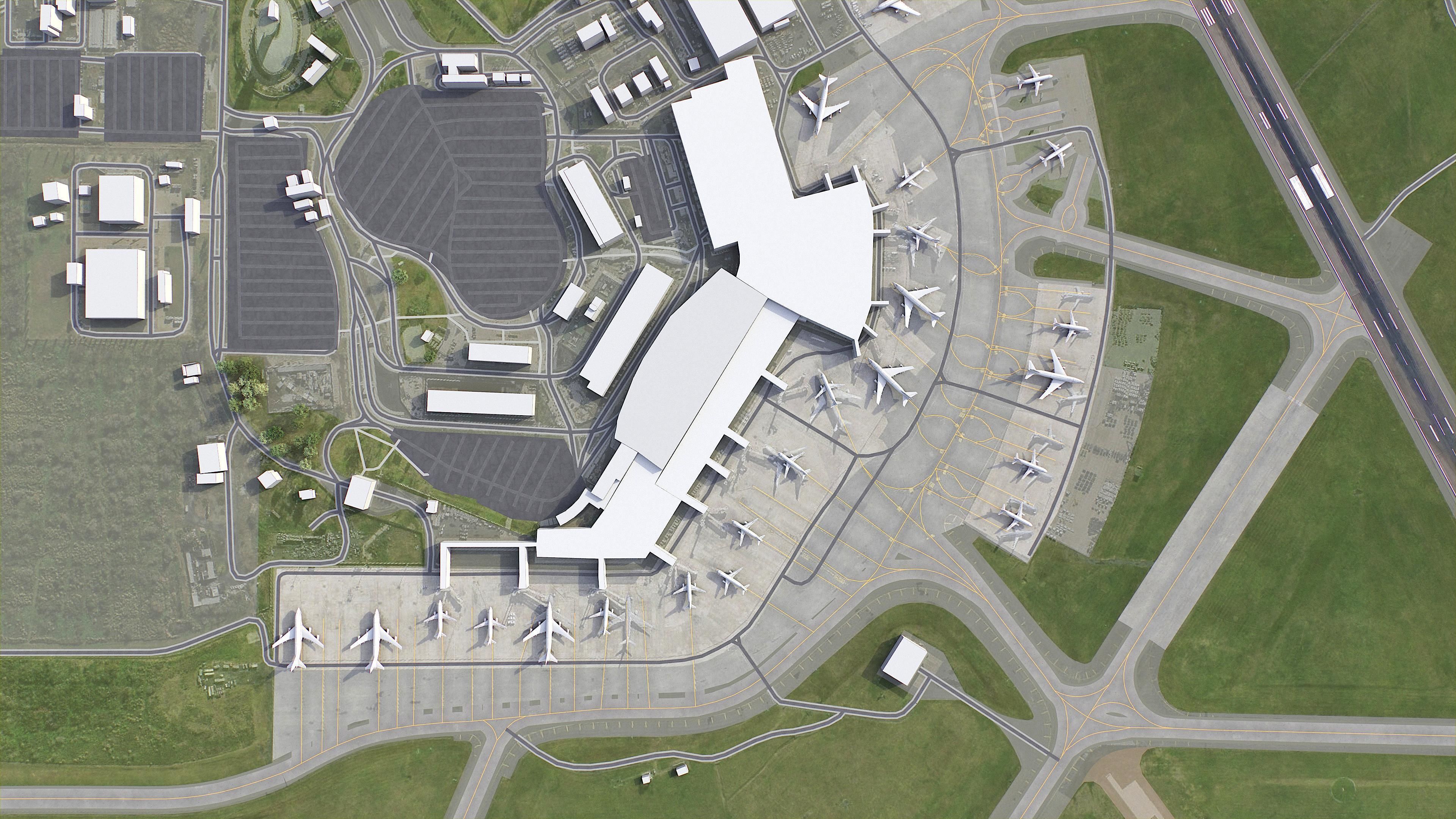 Buenos Aires Airport Low-poly 3D model_8
