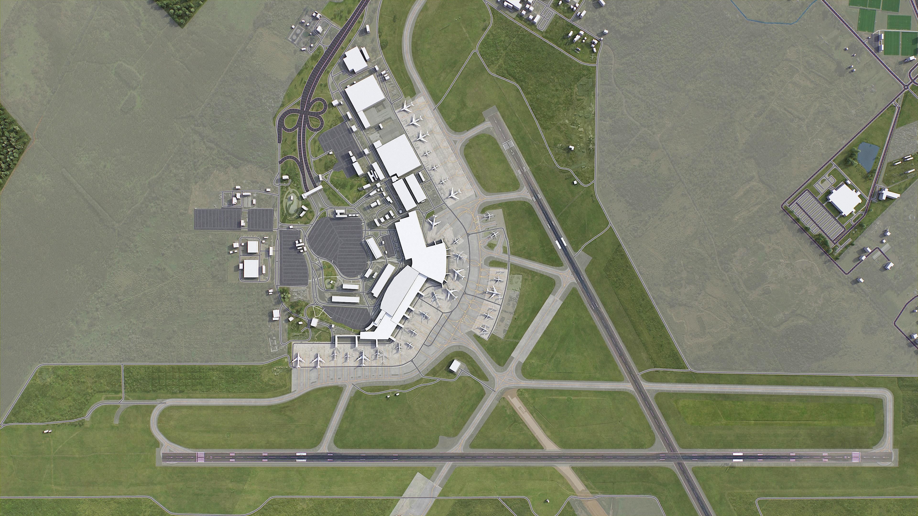 Buenos Aires Airport Low-poly 3D model_9