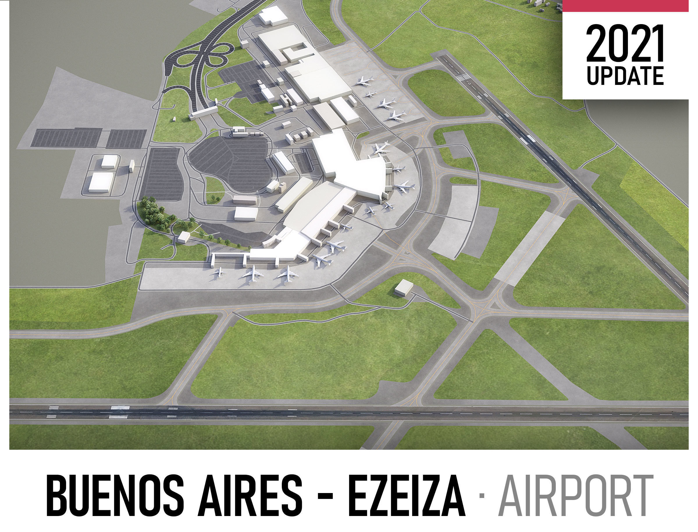 Buenos Aires Airport Low-poly 3D model_11