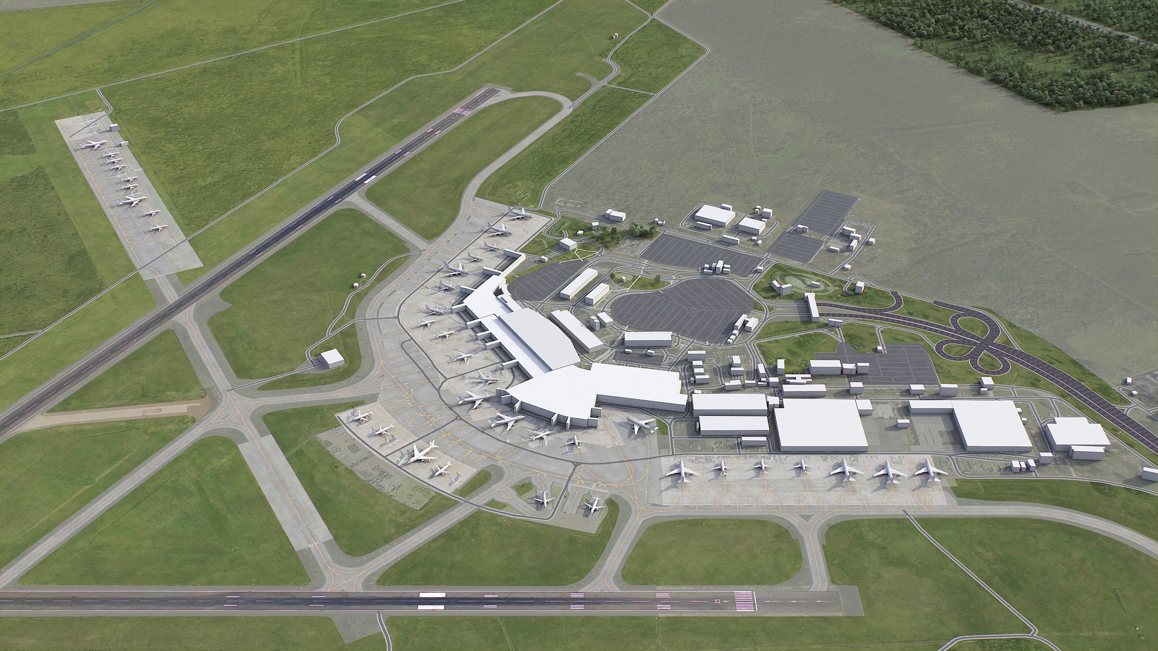 Buenos Aires Airport Low-poly 3D model_5