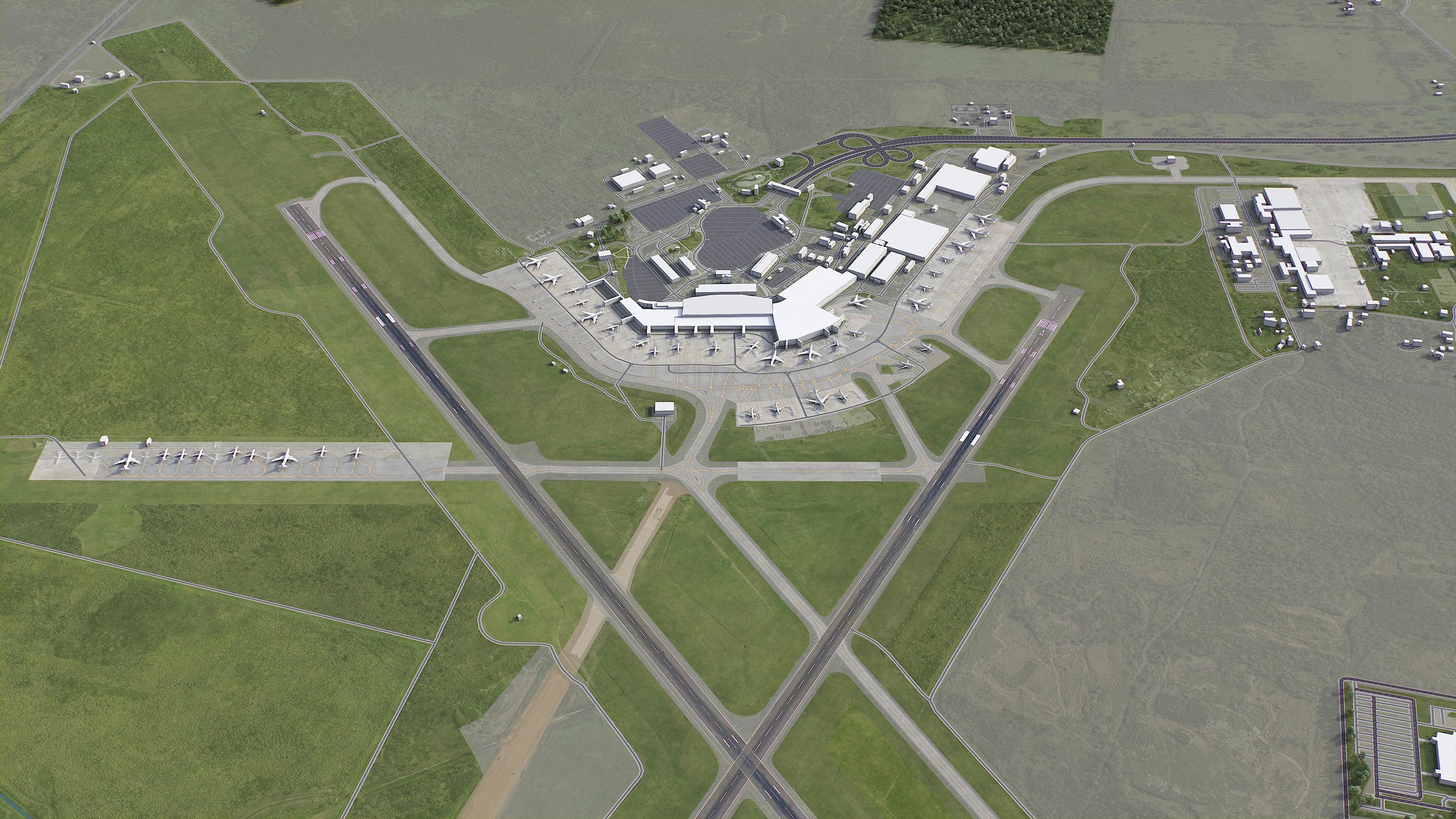 Buenos Aires Airport Low-poly 3D model_4