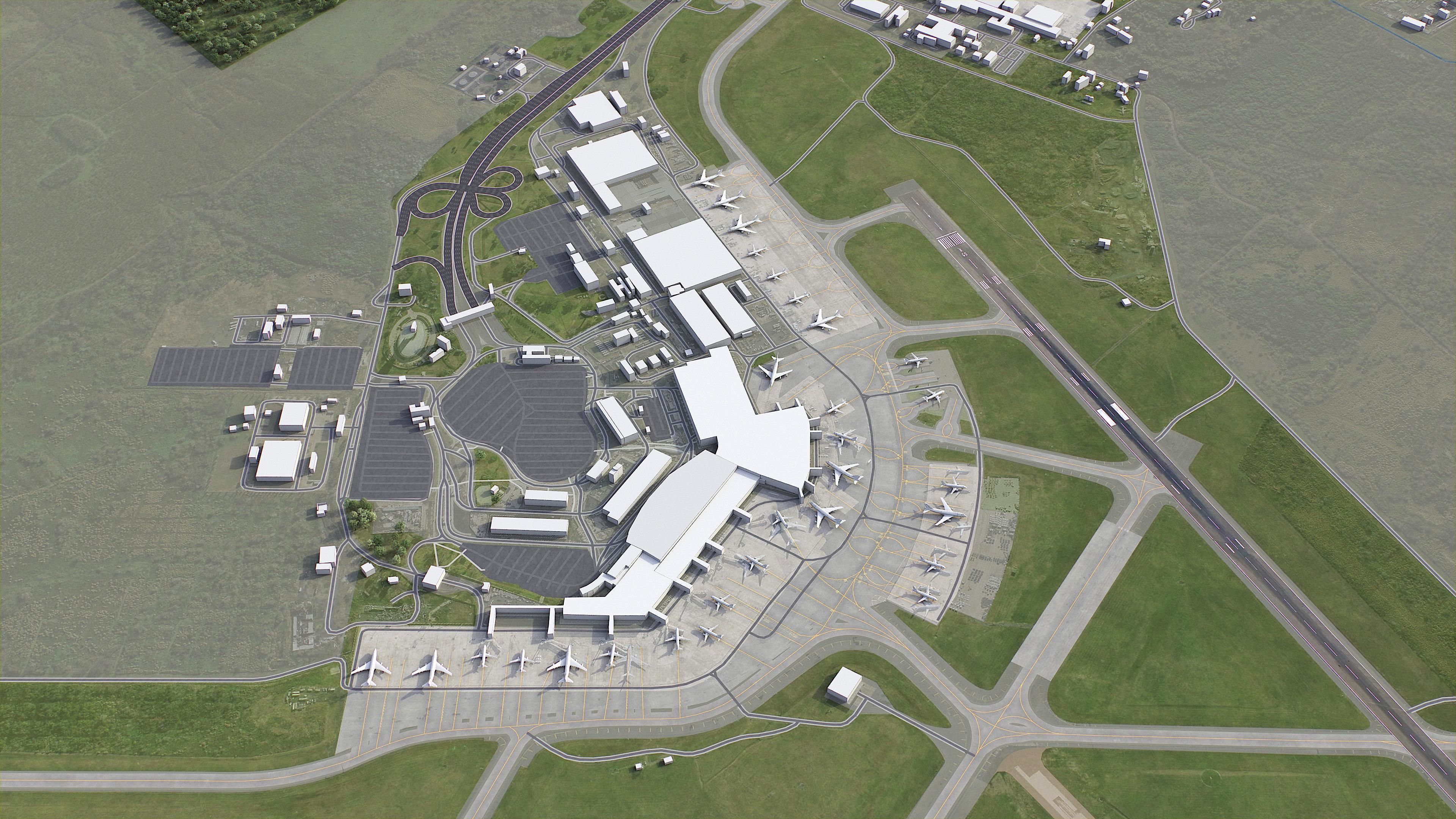 Buenos Aires Airport Low-poly 3D model_1