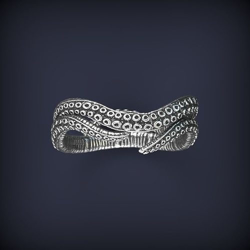 Tentacles octopus jewelry ring jewelry 3d print model 3D print model