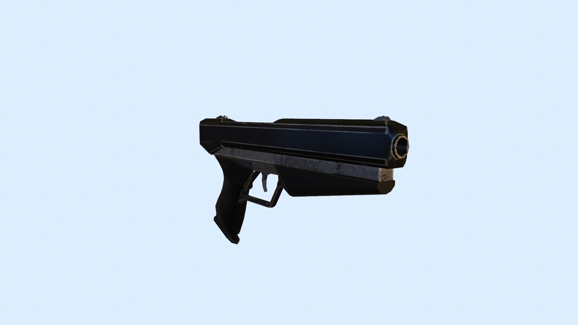 Sci-fi gun Low-poly 3D model_4