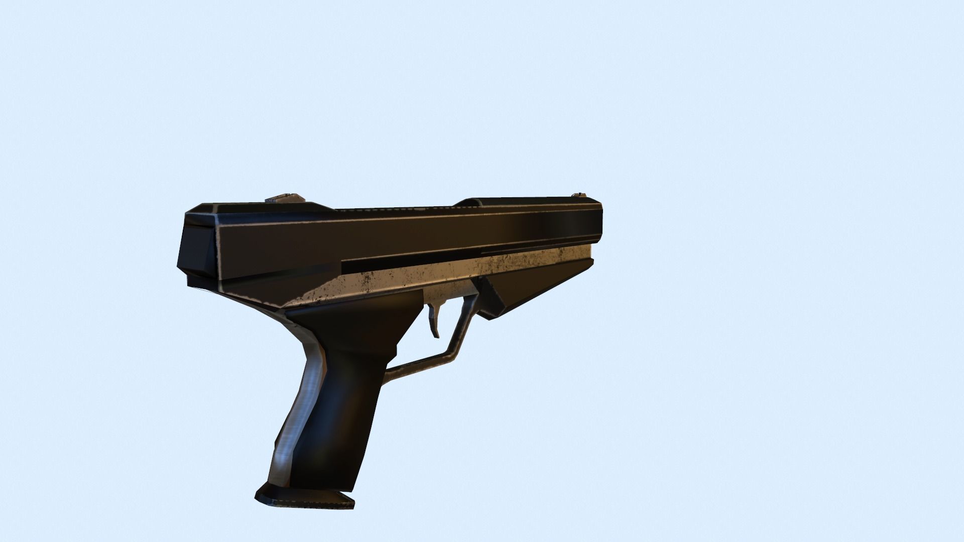 Sci-fi gun Low-poly 3D model_6