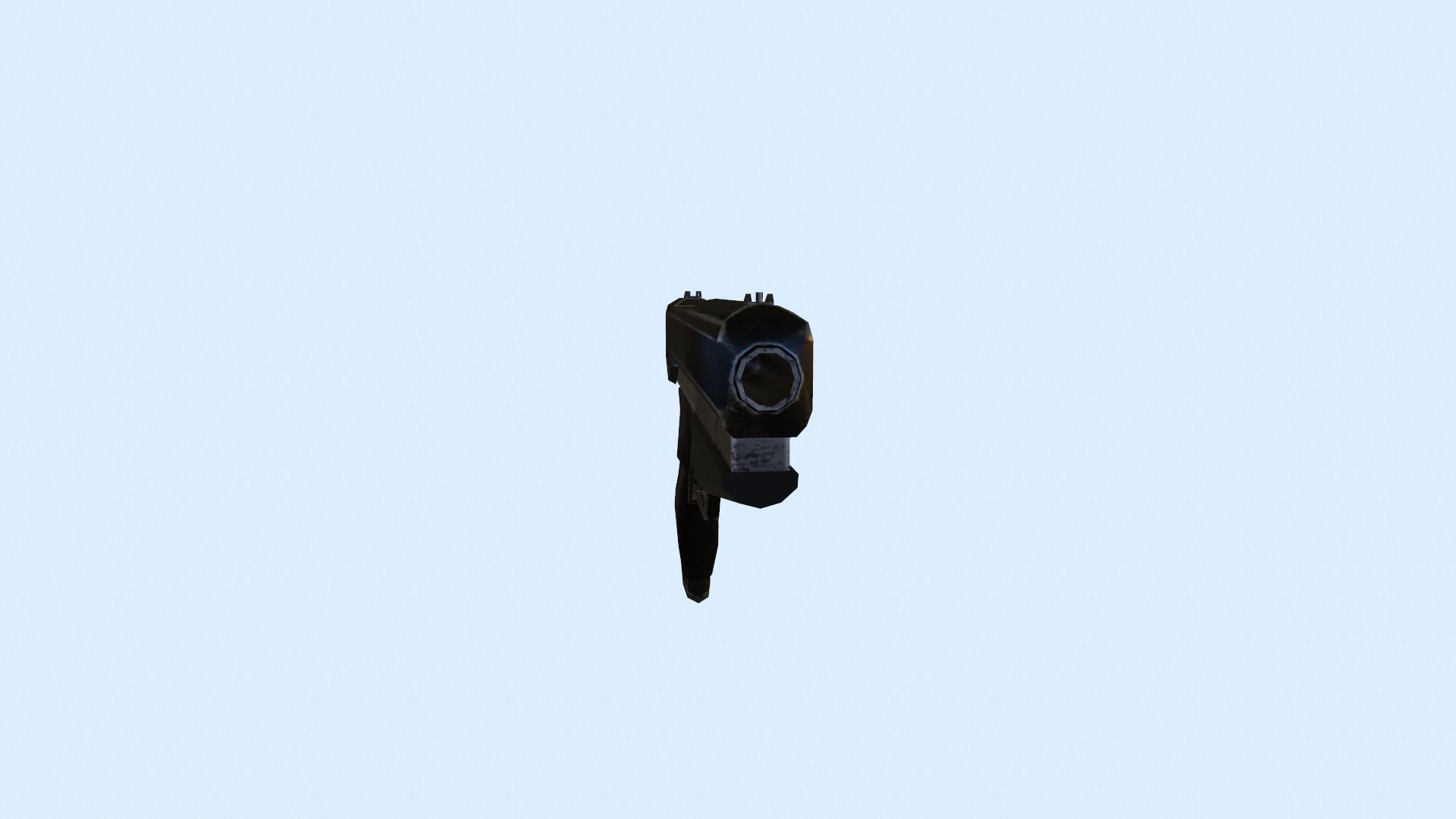 Sci-fi gun Low-poly 3D model_3