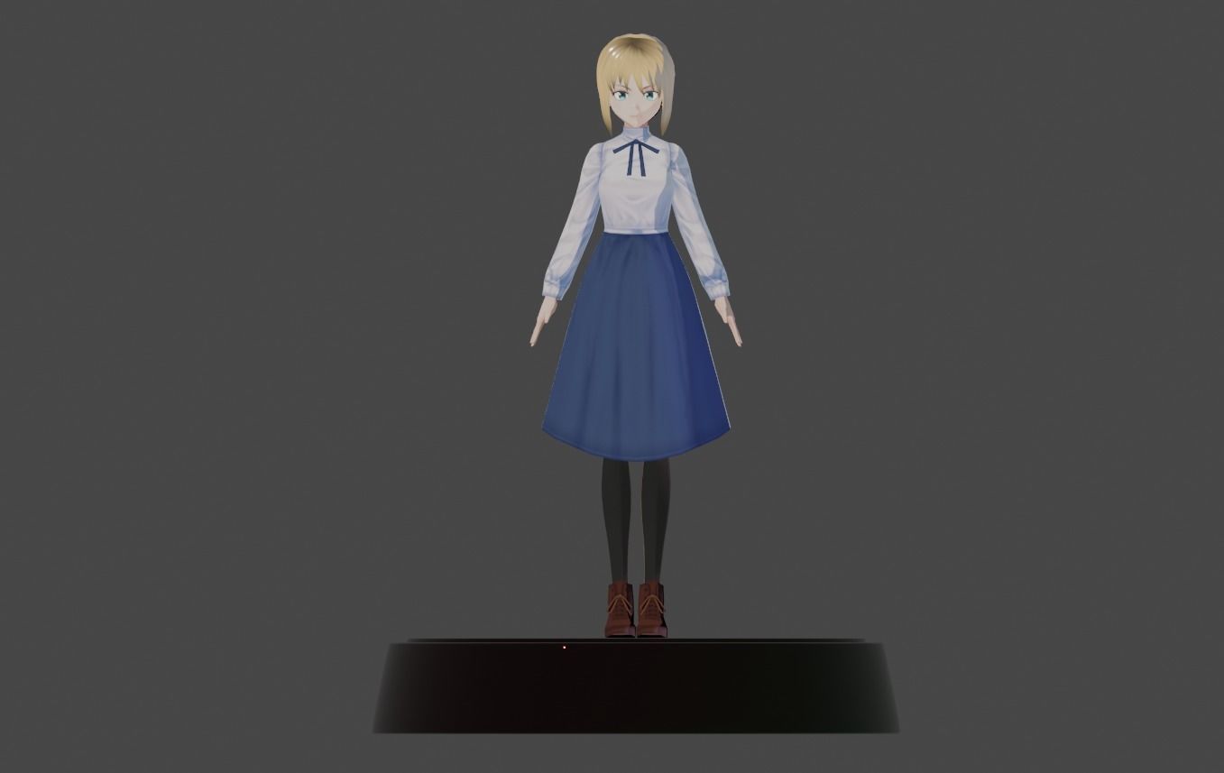 Saber - Fate 3D model_3