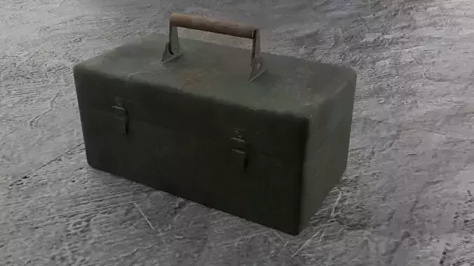 Metal Tool Box Low-poly 3D model